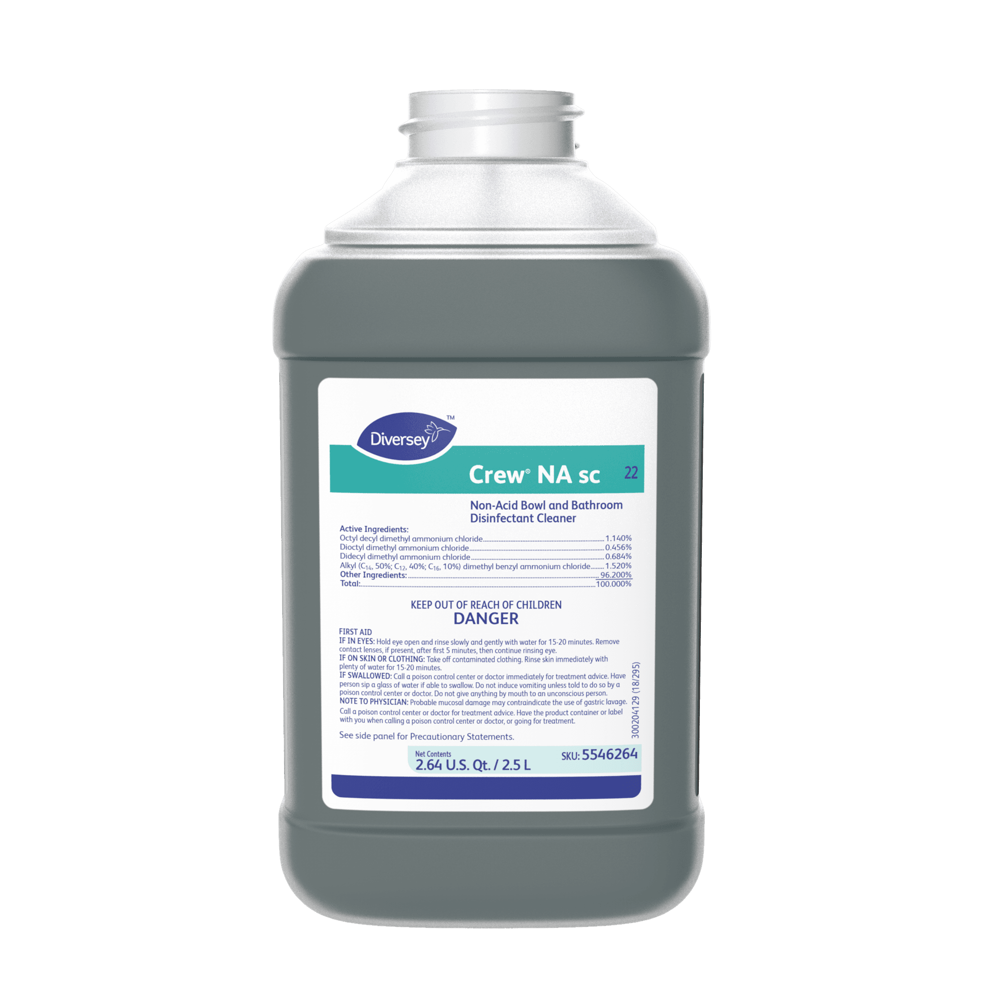 Crew® Floral Restroom Cleaner One-Step Disinfectant 2.5 L Multi Surface Neutral Liquid Concentrate For J-Fill® 2/Case