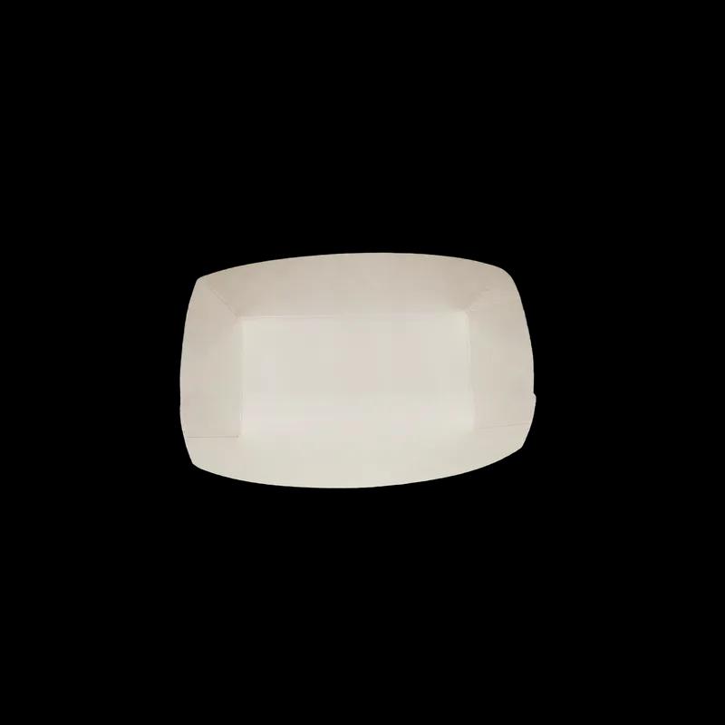 Food Tray 5 LB SBS Paperboard White Red Rectangle 500/Case
