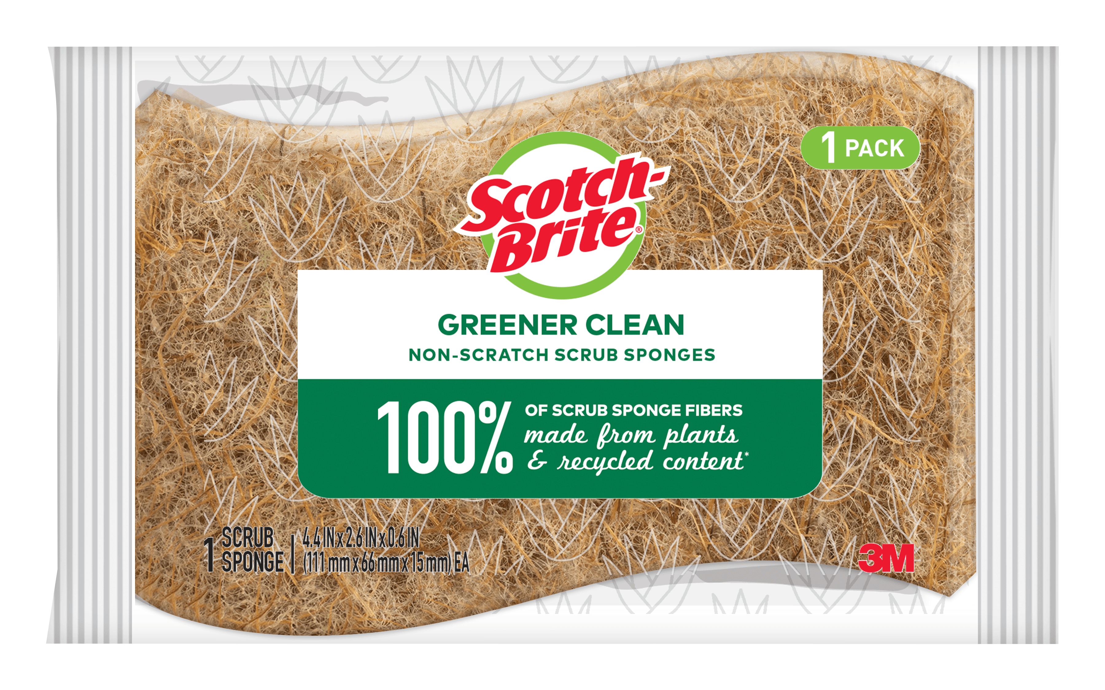 Scotch-Brite™ 97030 Scrub Sponge Cellulose Multicolor S-Wave Non-Scratch Greener Clean 12/Case