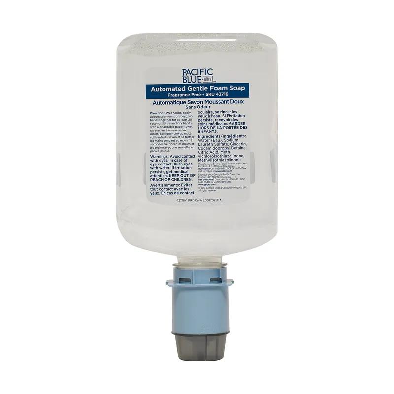 Pacific Blue Ultra™ Hand Soap Foam 1200 mL Unscented Clear Touchless Gentle 3/Case