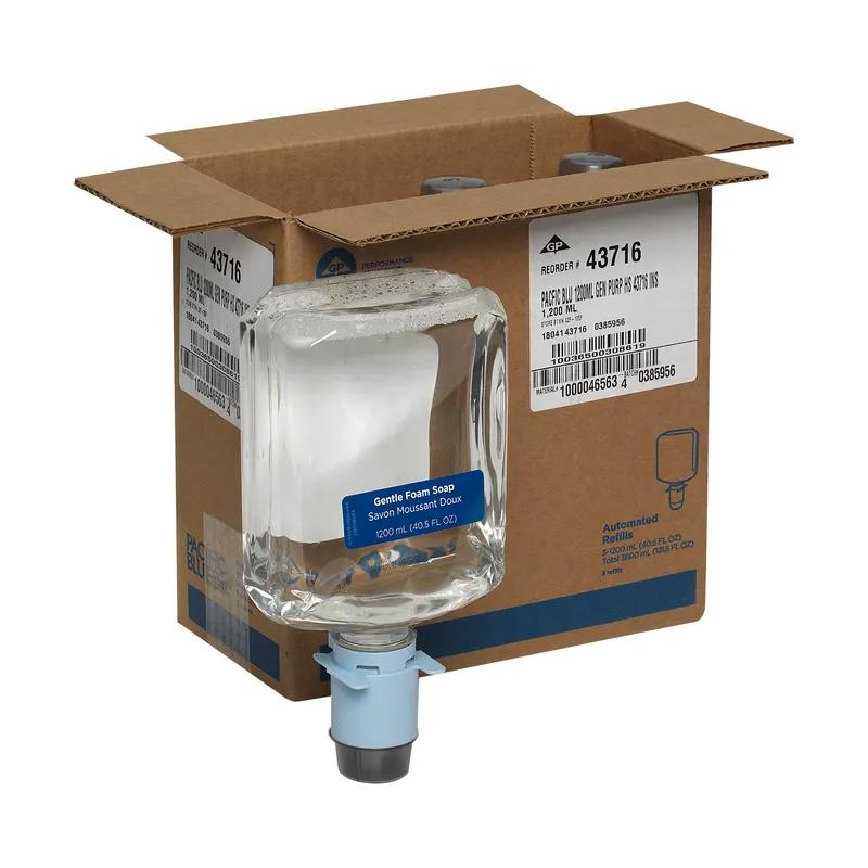 Pacific Blue Ultra™ Hand Soap Foam 1200 mL Unscented Clear Touchless Gentle 3/Case
