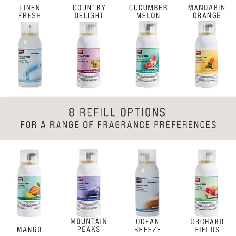 Microburst® 3000 Air Freshener Ocean Breeze Aerosol 1.8 FLOZ Refill 12/Case