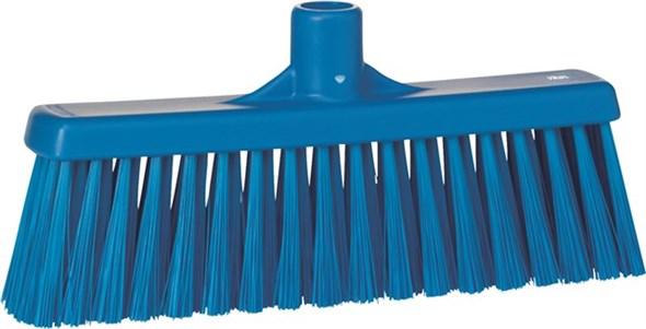 Vikan® General Purpose Broom 12.2X2.4X5.5 IN Blue PP Polyester Stainless Steel Straight Neck Flat 1/Each