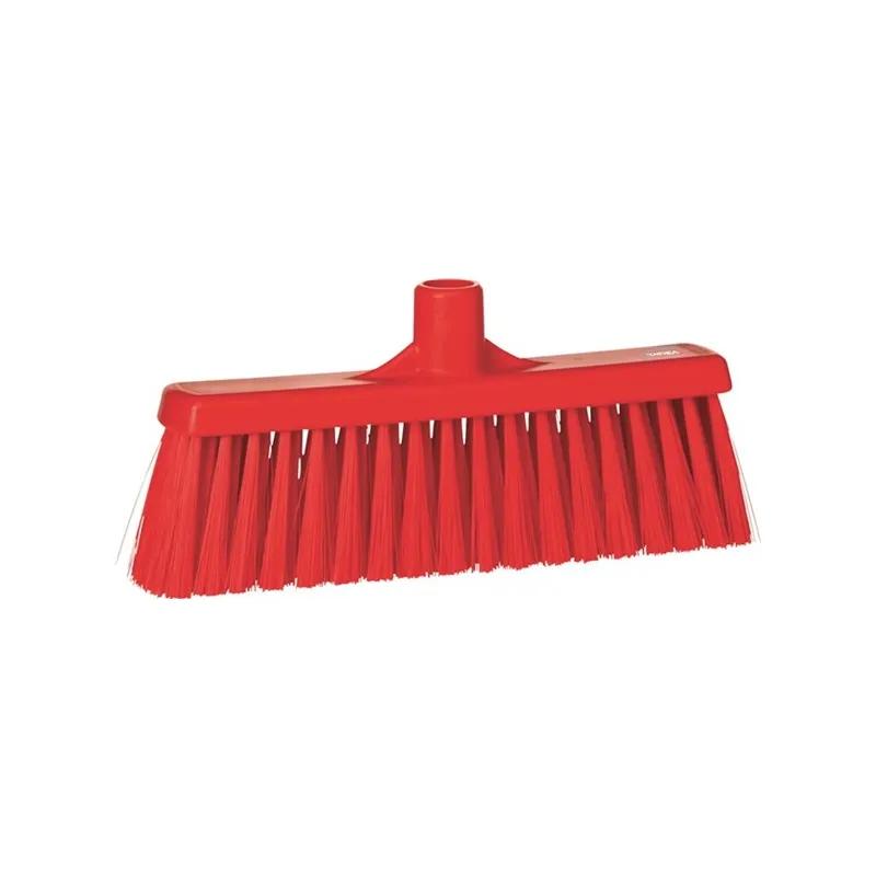 Vikan® Multi-Purpose Broom 12.2X2.4X5.5 IN Red PP Polyester Stainless Steel With 12IN Head 1/Each