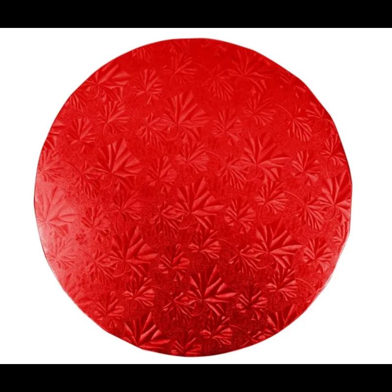 Cake Board 10 IN Foil-Lined Paper Red 24/Case
