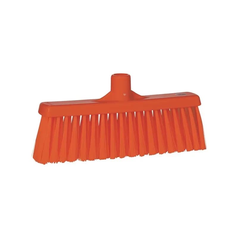 Vikan® Broom 12.2X2.4X5.5 IN Orange PP Polyester Stainless Steel With 12.2IN Head 1/Each