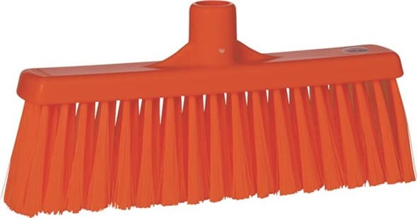 Vikan® Broom 12.2X2.4X5.5 IN Orange PP Polyester Stainless Steel With 12.2IN Head 1/Each