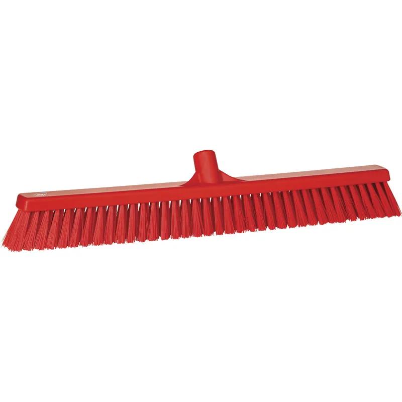 Broom Red Polyester With 24IN Head Push 1/Each