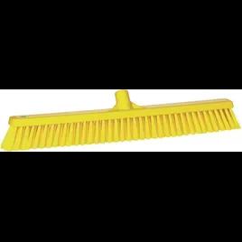 Vikan® Broom 24X2.8X4.9 IN Yellow PP Polyester Stainless Steel With 24IN Head Push 1/Each