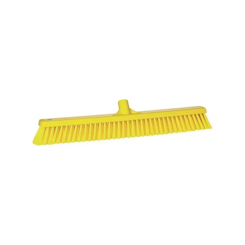 Vikan® Broom 24X2.8X4.9 IN Yellow PP Polyester Stainless Steel With 24IN Head Push 1/Each