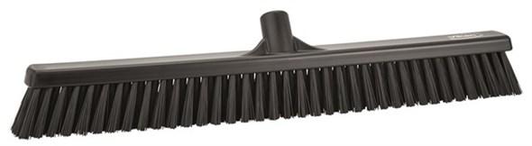 Vikan® Push Broom 24X2.8X4.9 IN Black PP Polyester Stainless Steel Color Coded 1/Each