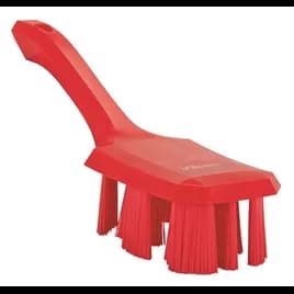 Vikan® Hand Brush 10.2X2.8X3.9 IN Polyester Glass PP Red UST Color Coded Short Handle Stiff Bristles 1/Each