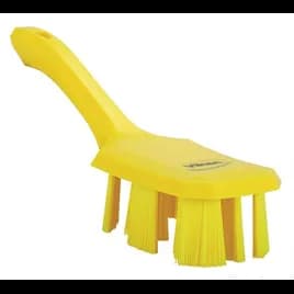 Vikan® Hand Brush Polyester Glass Polypropylene Yellow UST Color Coded Short Handle Stiff Bristles 1/Each