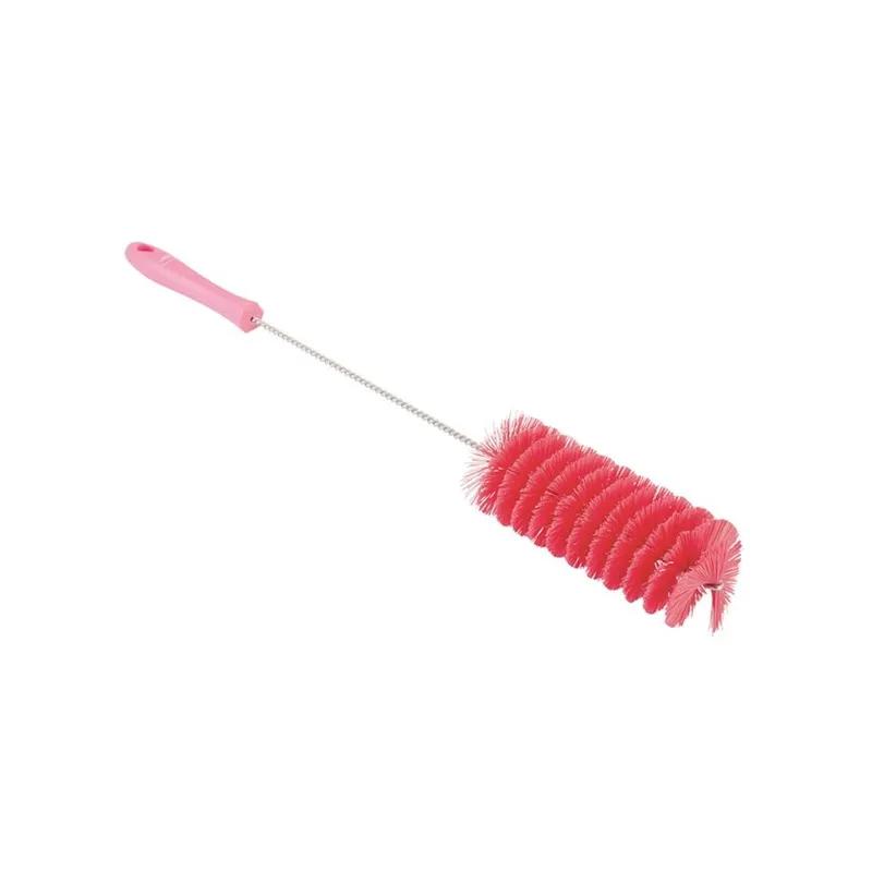 Vikan® Tube Brush 19.7X2.6X2.4 IN PP Polyester Stainless Steel Pink Medium Bristle Stiffness 1/Each