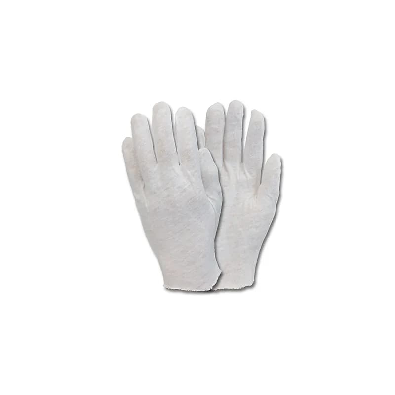 Safety Zone® Inspector Gloves Mens Large (LG) White Medium Weight Cotton 12 Count/Bag 100 Bags/Case