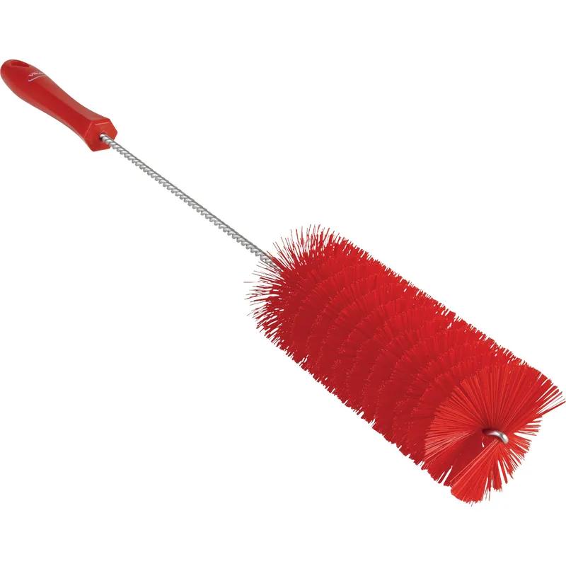 Tube Brush 2.4X19.4 IN Medium (MED) Polyester Stainless Steel Red 1/Each