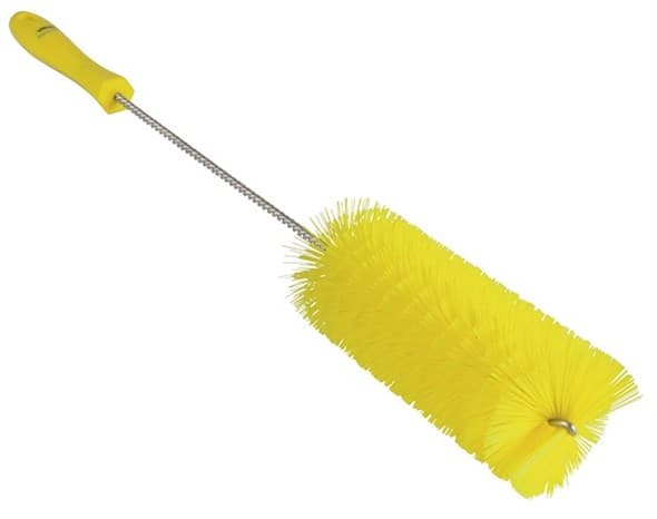 Vikan® Tube Brush 19.7X2.6X2.4 IN Medium (MED) PP Polyester Stainless Steel Yellow 1/Each