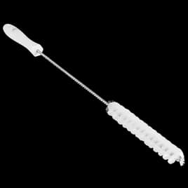Tube Brush 0.9X1X1 IN PP Polyester Stainless Steel White Medium Stiff Bristles 1/Each