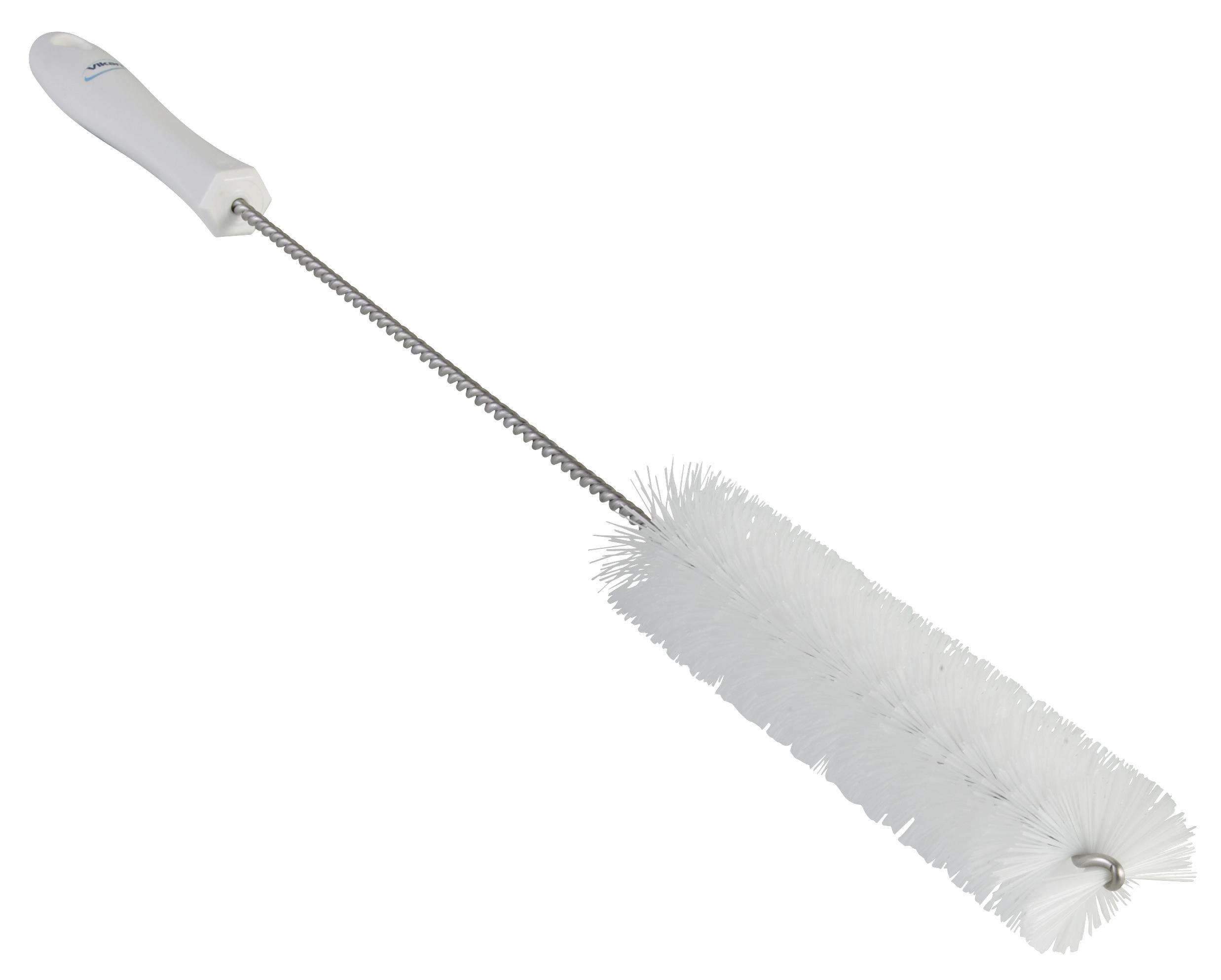 Tube Brush 19.7X1.6 IN PP Polyester Stainless Steel White Color Coded Stiff Bristles 1/Each