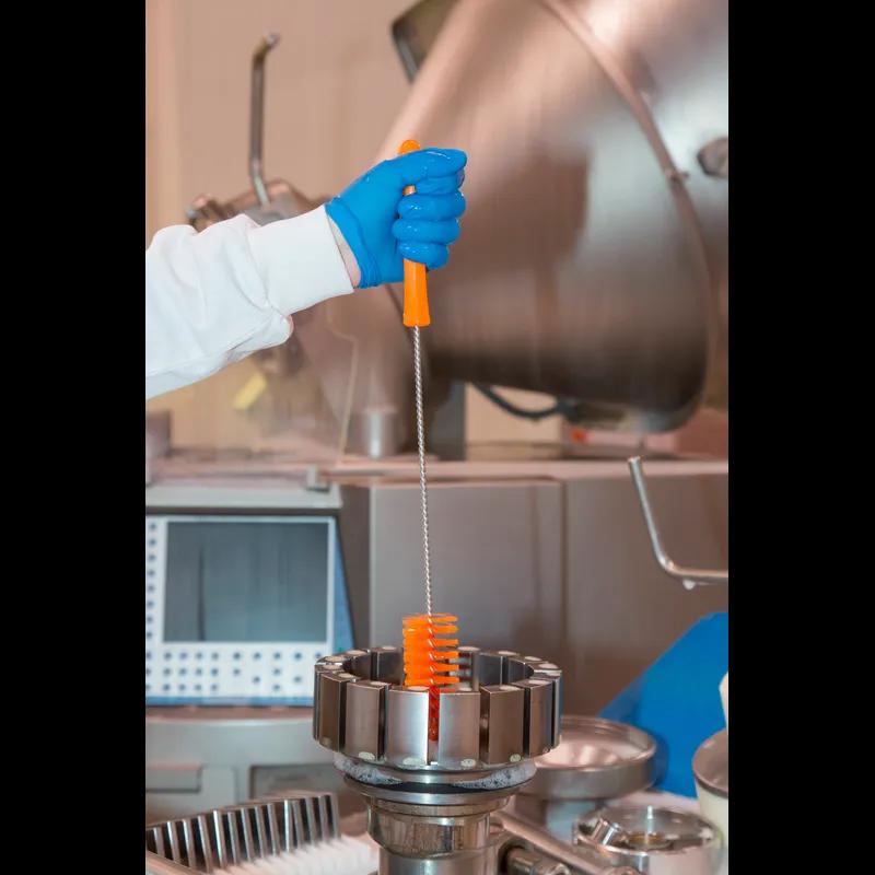 Tube Brush 19.7X1.6 IN PP Polyester Stainless Steel White Color Coded Stiff Bristles 1/Each