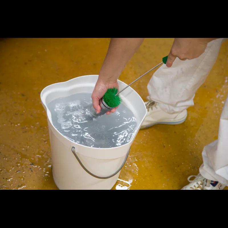 Tube Brush 19.7X1.6 IN PP Polyester Stainless Steel White Color Coded Stiff Bristles 1/Each