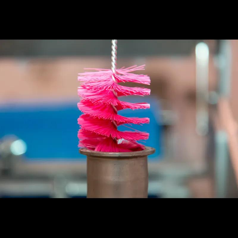 Tube Brush 19.7X1.6 IN PP Polyester Stainless Steel White Color Coded Stiff Bristles 1/Each