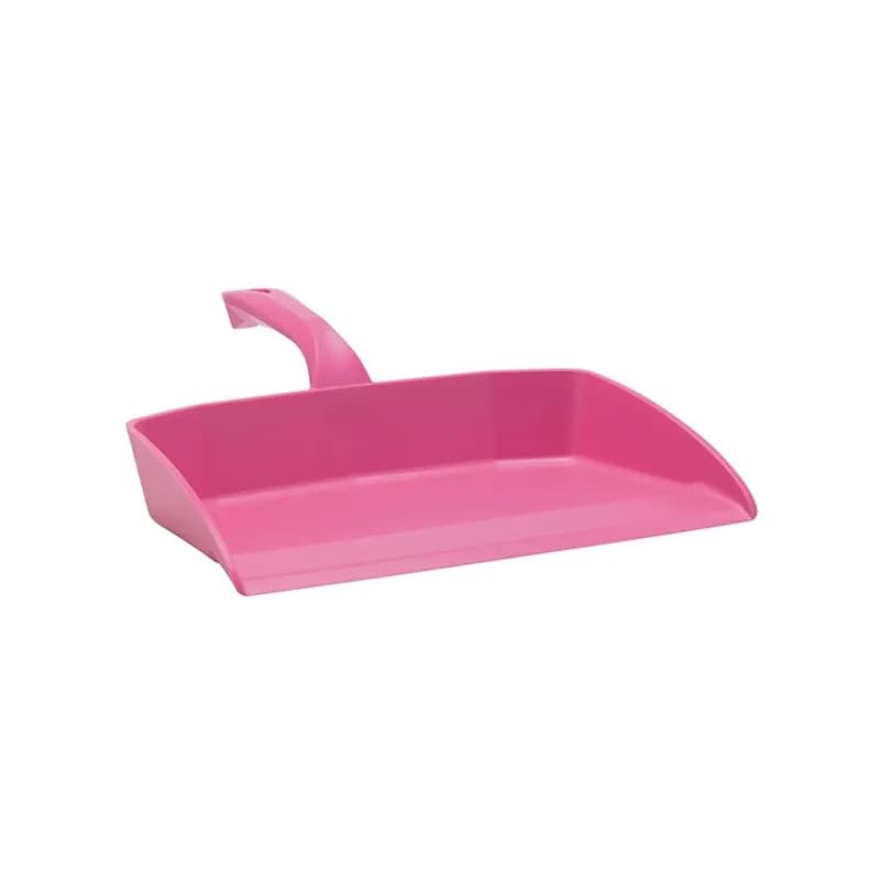 Vikan® Dust Pan 13X11.6X3.9 IN Pink PP With Hanging Hole Color Coded Ergonomic Handle 1/Each