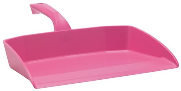 Vikan® Dust Pan 13X11.6X3.9 IN Pink PP With Hanging Hole Color Coded Ergonomic Handle 1/Each