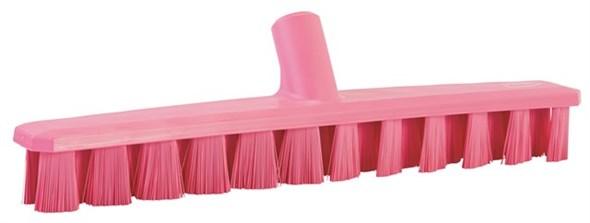 Vikan® Deck Brush Wall & Equipment Brush 15.7X2X3 IN Polyester Glass Polypropylene (PP) Pink Stiff Threaded 1/Each