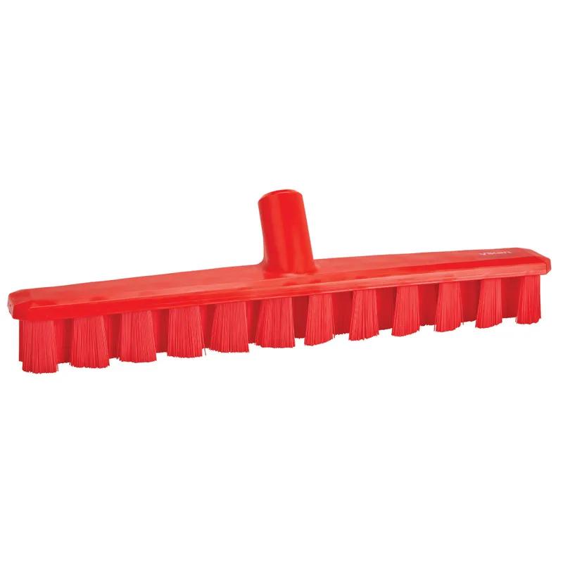 Deck Brush 15.7 IN PP Polyester Red Ultra Safe Technology (UST) Color Coded Stiff Bristles 1/Each