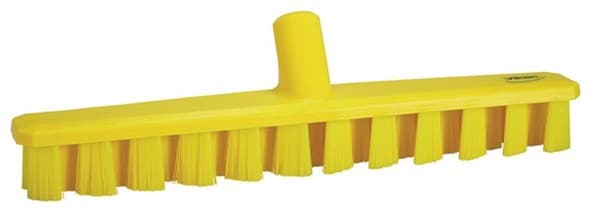 Vikan® Deck Brush Polyester Glass Polypropylene (PP) Yellow Ultra Safe Technology Color Coded Stiff Bristles 1/Each