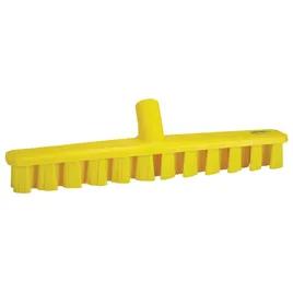 Deck Brush 15.7 IN PP Polyester Yellow Ultra Safe Technology (UST) Color Coded Stiff Bristles 1/Each