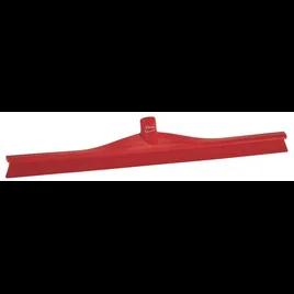 Vikan® Squeegee Polypropylene (PP) TPE Rubber Red Ultra Hygiene Single Blade W/23.6IN Head 1/Each