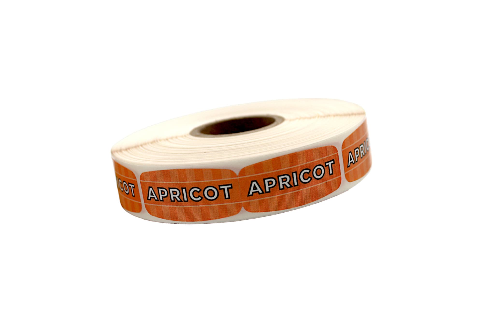 Apricot Bakery Flavor Label 0.625X1.25 IN Oval 4 Color Process UV 1000 Count/Roll 50 Rolls/Case 50000 Count/Case