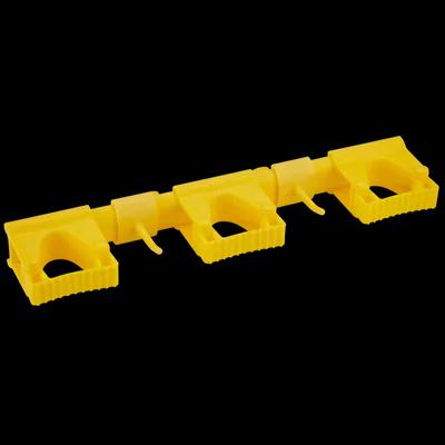 Vikan® Wall Bracket System 16.5 IN Yellow PP Rubber Polyamide Hygienic Grip Band Module For 4-6 Tools 1/Each