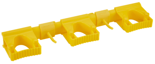 Vikan® Wall Bracket System 16.5 IN Yellow PP Rubber Polyamide Hygienic Grip Band Module For 4-6 Tools 1/Each