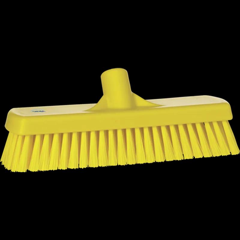 Deck Floor Wall Washing Brush 12 IN PP Yellow Stiff Bristles 1/Each