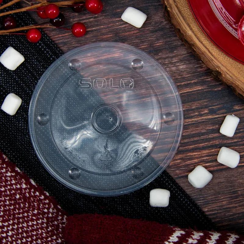 Solo® Lid 4.281X0.355 IN PP Clear For 12 OZ Paper Container Vented 100 Count/Pack 10 Packs/Case 1000 Count/Case