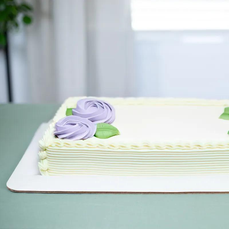 Cake Pad 25.5X17.5 IN Corrugated Cardboard Bright White C-Flute Single Wall Greaseproof Moisture Resistant 50/Case