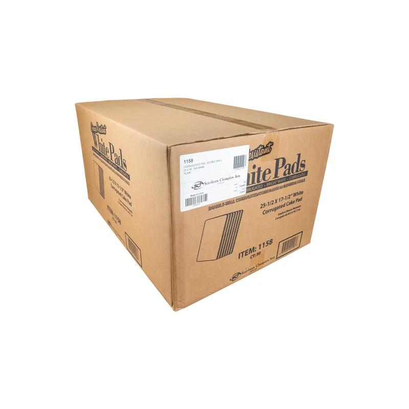 Cake Pad 25.5X17.5 IN Corrugated Cardboard Bright White C-Flute Single Wall Greaseproof Moisture Resistant 50/Case