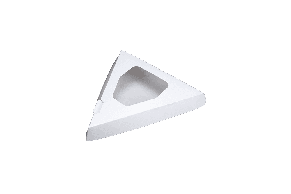 Pizza Slice Container Hinged 9.25X9X1.688 IN With Window 400/Case