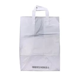 Bag 12X10X16X10 Plastic 2MIL White With Folded Loop Handle Closure 250/Case
