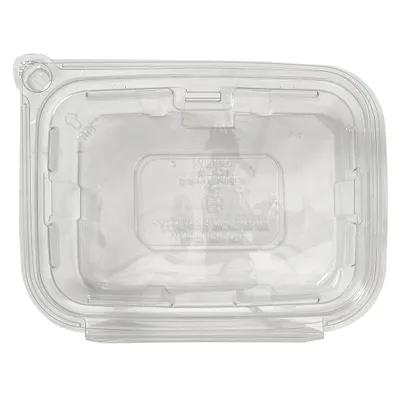 Deli Container Hinged With Flat Lid 24 OZ RPET Clear Rectangle Tamper-Evident 200/Case