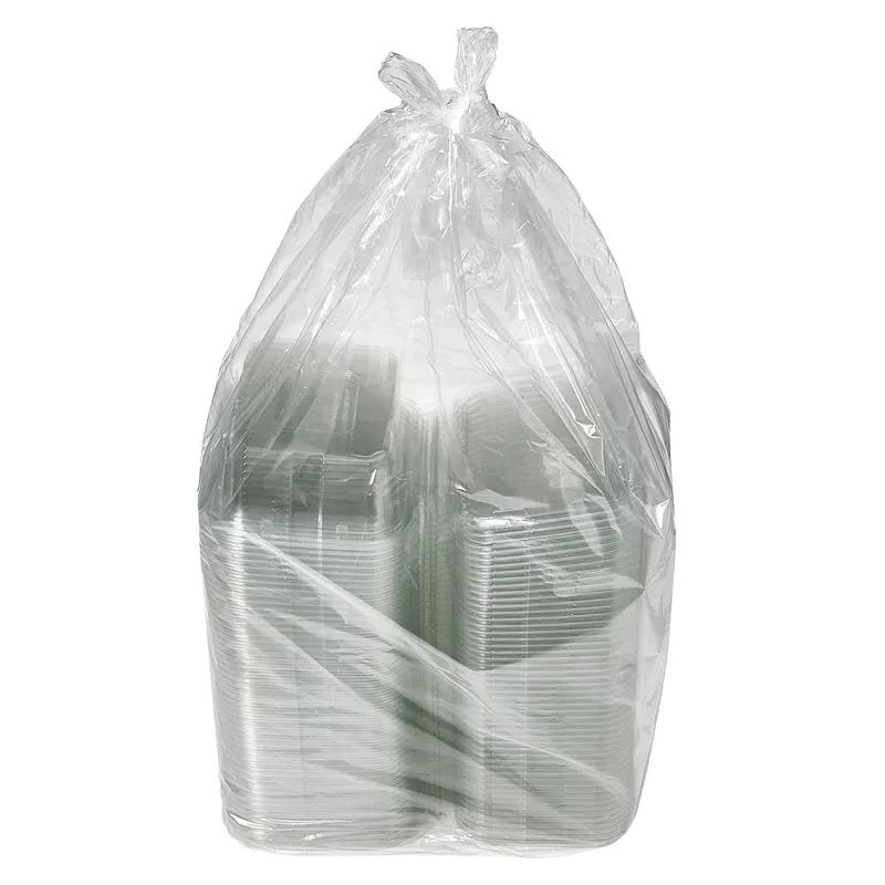 Deli Container Hinged With Flat Lid 24 OZ RPET Clear Rectangle Tamper-Evident 200/Case