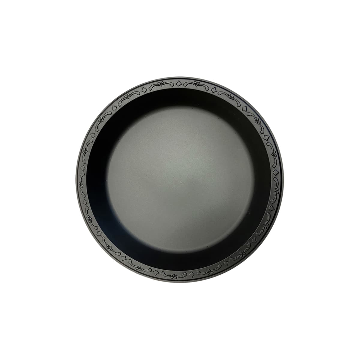 Pebble Box Plate 10.25 IN PP Black Round Microwave Safe Grease Resistant 400/Case