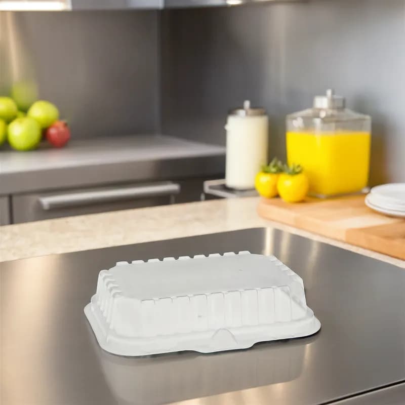 Lid Dome 8.2X5.7X1.5 IN HIPS OPS Clear Oblong For Supermarket Tray Shallow 252/Case