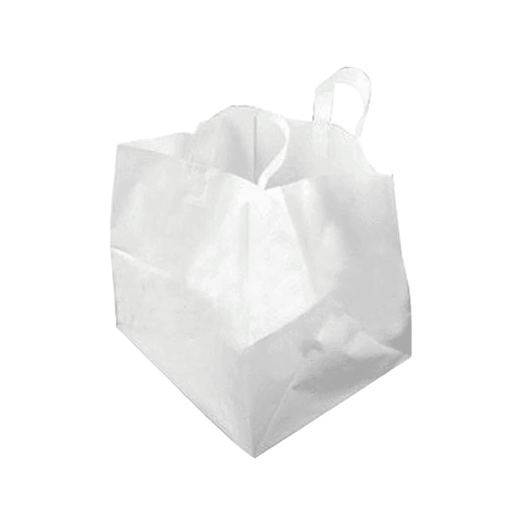 Bag #6.5 14X11.5X12X11.5 HDPE 3MIL White With Soft Loop Handle Closure 200/Case