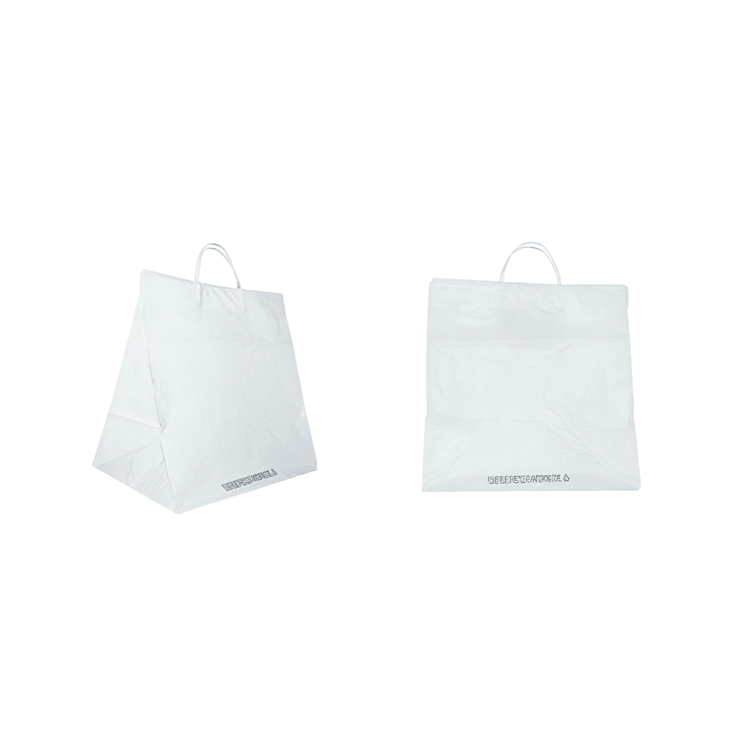 Shopper Bag 14X10X14.75X10 Plastic 2.25MIL White Cardboard Bottom 200/Case