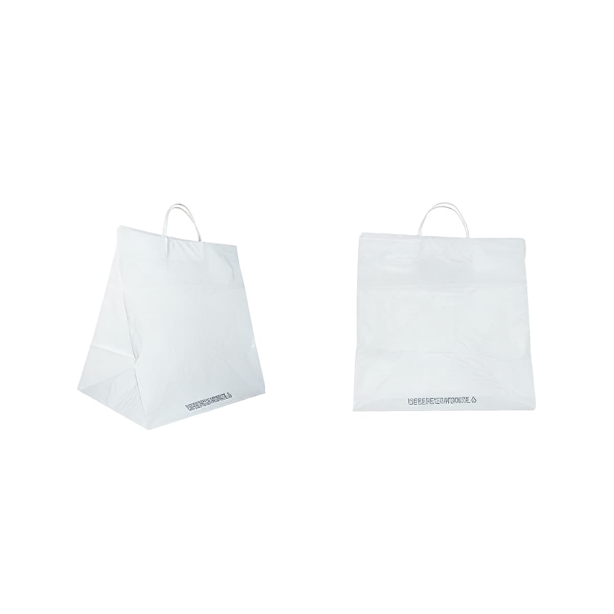 Shopper Bag 14X10X14.75X10 Plastic 2.25MIL White Cardboard Bottom 200/Case