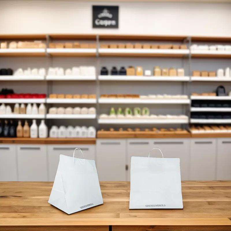 Shopper Bag 14X10X14.75X10 Plastic 2.25MIL White Cardboard Bottom 200/Case